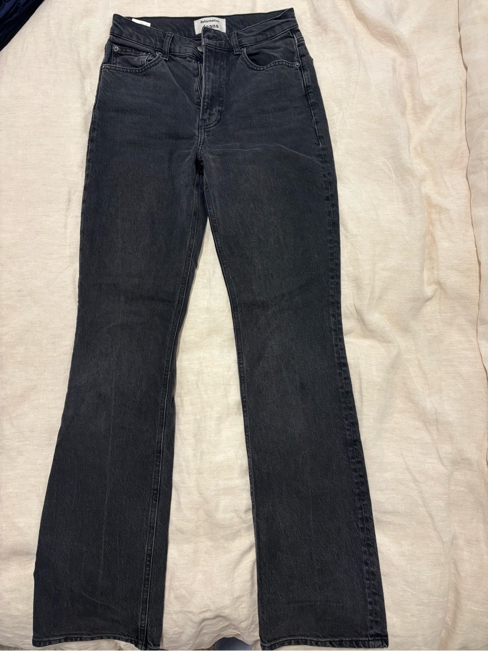 Reformation Black Flare Jeans